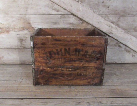 John Kar Vintage Wooden Bottle Crate