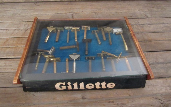 Vintage Gillette Razor Case with Razors