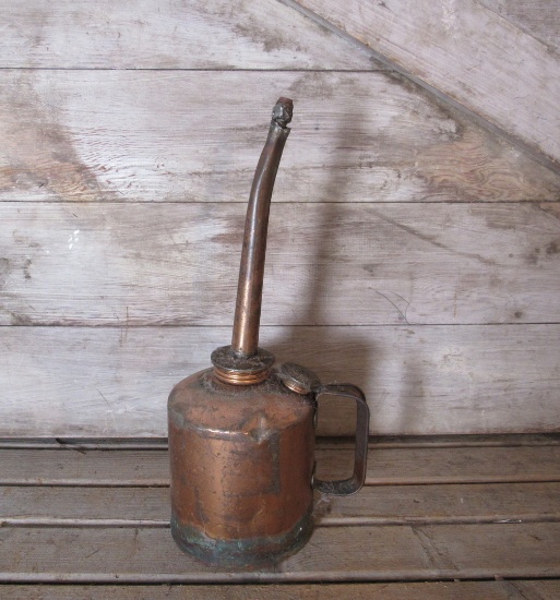 Copper Oil Can with Nozzle