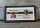 Framed Powhatan Apple Rings Advertising Label