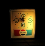 Vintage Lighted Pepsi Clock