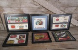 Vintage Framed Advertising Labels