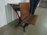 Antique Oak and Cast Iron School Desk LOCAL PICKUP ONLY
