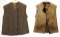 Pair of Original WWII German Army Fur-Lined Winter Vests