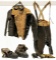 WWII U.S. Army Air Forces Fur-Lined Leather Flight Suit and Accessories
