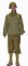 WWII U.S. Army Soldier Uniform with Helmet, Winter Coat, Trousers, Puttees and Shoes