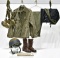 WWII U.S. Army Service Uniform with Field Kit, Waterproof Bag with Maps, Helmet and Leather Boots