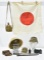 WWII Imperial Japan Army Collection with National Flag, Caps, Flashlight, Bayonet and Canteen