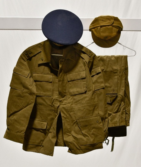 Late Cold War Soviet Army Combat Uniform and Air Force Parade Cap