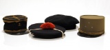 Lot of 4 Pre-WWII French Military Headwear Hat Beret Caps