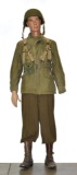 WWII U.S. Army Infantry Officer Uniform with Pistol Magazine Pouch