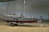 Detailed 15 ft Wood Single-Pilot Patrol Torpedo Boat with Trailer