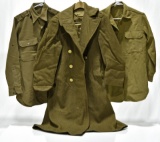 WWII U.S. Army Service Shirts and Overcoat