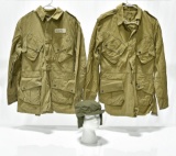 WWII U.S. Army Pair of Paratrooper Jump Jackets with Field Cap