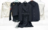 WWII U.S. Navy Service Jumpers, Overcoat Wool Trench Coat, Wool Pea Coat and Cap
