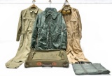 Lot of WWII and Cold War U.S. Air Force Collection - Three Flight Suits, Clothing Bag, Flight Helmet