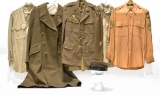 WWII U.S. Army Air Force Service Uniform Lot from 8th Air Force with Wool Trench Coat