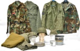 Collection Lot of U.S. Army and U.S. Marine Corps Uniform and Accessories