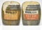 Lot of 2 Richardson Die Cut Single-Sided Tin Root Beer Barrel Signs