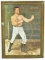 Early John L Sullivan Boxing Hohenadel Beer Tin Over Cardboard Litho Self Framed Sign