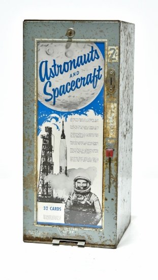 Mid Century Astronauts and Spacecraft Coin Operated Astronauts Trading Cards Dispenser