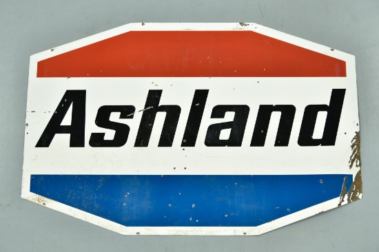 Large DSP Ashland Oil Porcelain Gas Station Sign