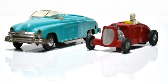 Lot of 2 1950s Toy Founders Inc Detroit MI KAR-Kit Kaiser & Saunders 1934 Ford Hot Rod Toy Car