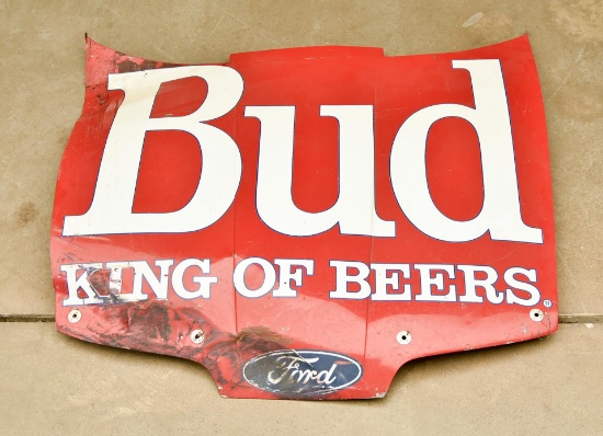 Daytona Budweiser Beer Bill Elliott Nascar Race Hood