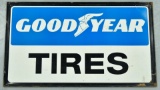 GOODYEAR Tires Embossed Tin Sign