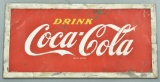 Drink Coca-Cola Tin Sign in Original Wood Frame