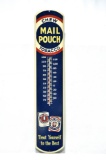 Chew MAIL POUCH Tobacco Advertising Thermometer Sign