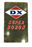 D-X Oil Super Boron Gas Station Gas Pump Plate SST Sign