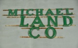 MICHAEL LAND CO. Porcelain Letters Sign
