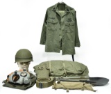 Collection Lot of Cold War U.S. Army Uniform, Helmet and Accessories