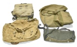 Lot of WWII German Military One Air Force Paratrooper Clothing Bag, Grenade Bag and Two Knapsacks