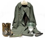 Collection Lot of WWII German Army Uniform Including Helmet