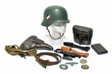 Collection Lot of 2 WWII German Army Miilitary Helmets Plus Memorabilia