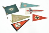 Third Reich Germany Staff Car Fender Pendants Including Police and National Socialist Motor Corps