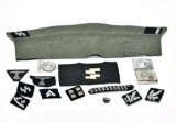 WWII German Nazi Waffen-SS Collection of Uniform Insignia and Belt Buckles