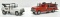 Lot of 2 Tonkas: Tonka #18 Wrecker Toy Tow Truck & Tonka #5 Fire Trucker Pumper Toy Truck