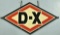 DSP D-X Gas Station Porcelain Sign with Original Hanging Bracket and Frame