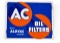 NOS AC Oil Filters with Aluvac SST Tin Gas Station Service Station Sign