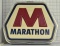 MARATHON OIL Embossed Plastic Lighted Can Sign