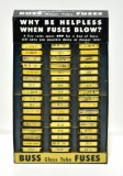 Buss Automobile Fuses Tin Display Sign with Fuses