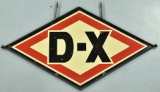 DSP D-X Gas Station Porcelain Sign with Original Hanging Bracket and Frame