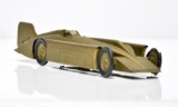 Kingsbury Golden Arrow Land Speed Racer Record Pressed Steel Wind-Up Toy Race Car