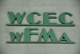 WCEC wFMa Rocky Mount North Carolina Radio Station Art Deco Call Letter Sign