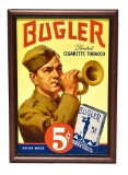 BUGLER 5 Cents WWII Soldier Cigarette Framed Cardboard Sign
