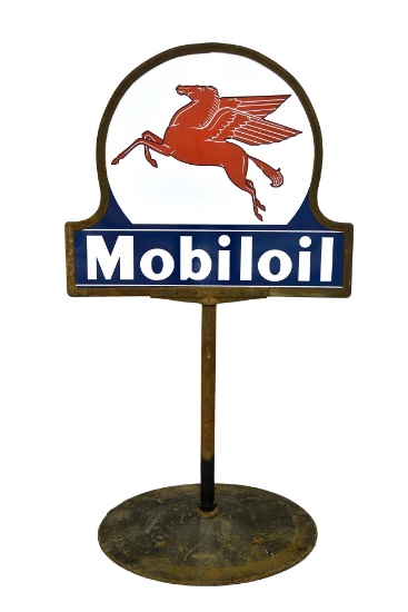 Mobiloil Pegasus DSP Porcelain Sign with Base