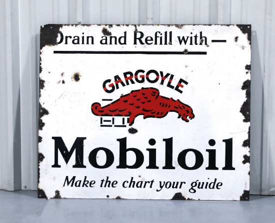 Gargoyle Mobiloil SSP Porcelain Sign